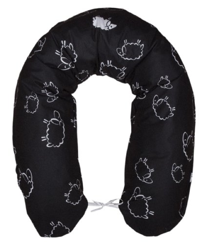 Stillkissen 170cm XXL Baby Schaf schwarz