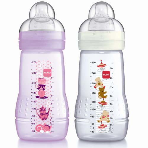 MAM Bottle 270 ml, Doppelpack, Mädchen