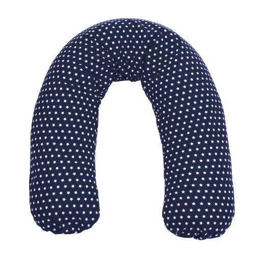 Stillkissen dunkelblau mit weißen Sternen