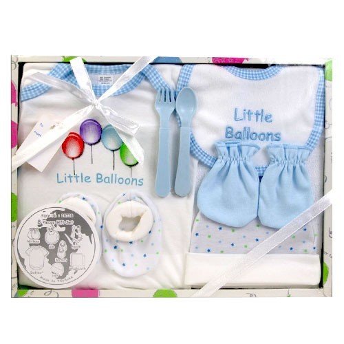 Baby Erstausstattung Neugeborenen Geschenk-Set (8-tlg. Set), Farbe:Rosa