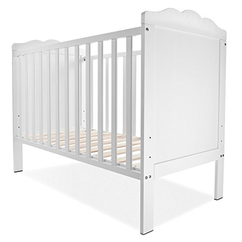 Froggy® Babybett in Weiss inkl Lattenrost und Matratze aus Naturfasern