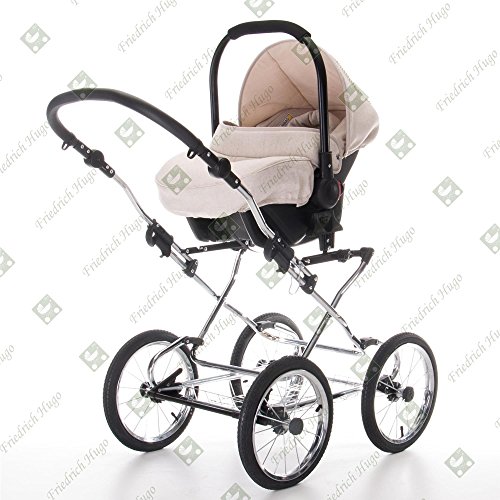 Friedrich Hugo Nostalgie Kinderwagen mit Babyschale