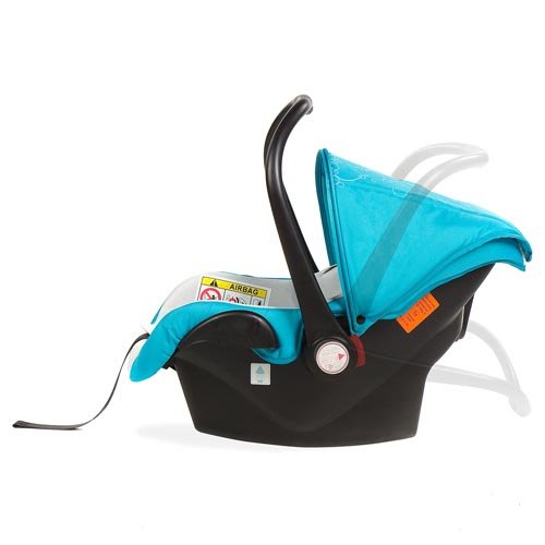 Froggy® 2in1 Kombi-Kinderwagen Babyschale türkis