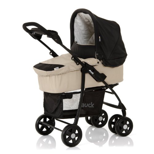 Hauck Kombikinderwagen Set mit Babywanne beige/schwarz