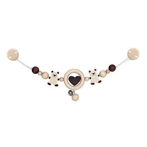 Heimess Kinderwagenkette mit Bär natur
