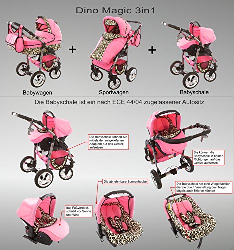 Kinderwagen Chilly Kids Dino mit Babyschale
