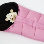 Lux4Kids Winterfußsack mit Bärenmotiv rosa